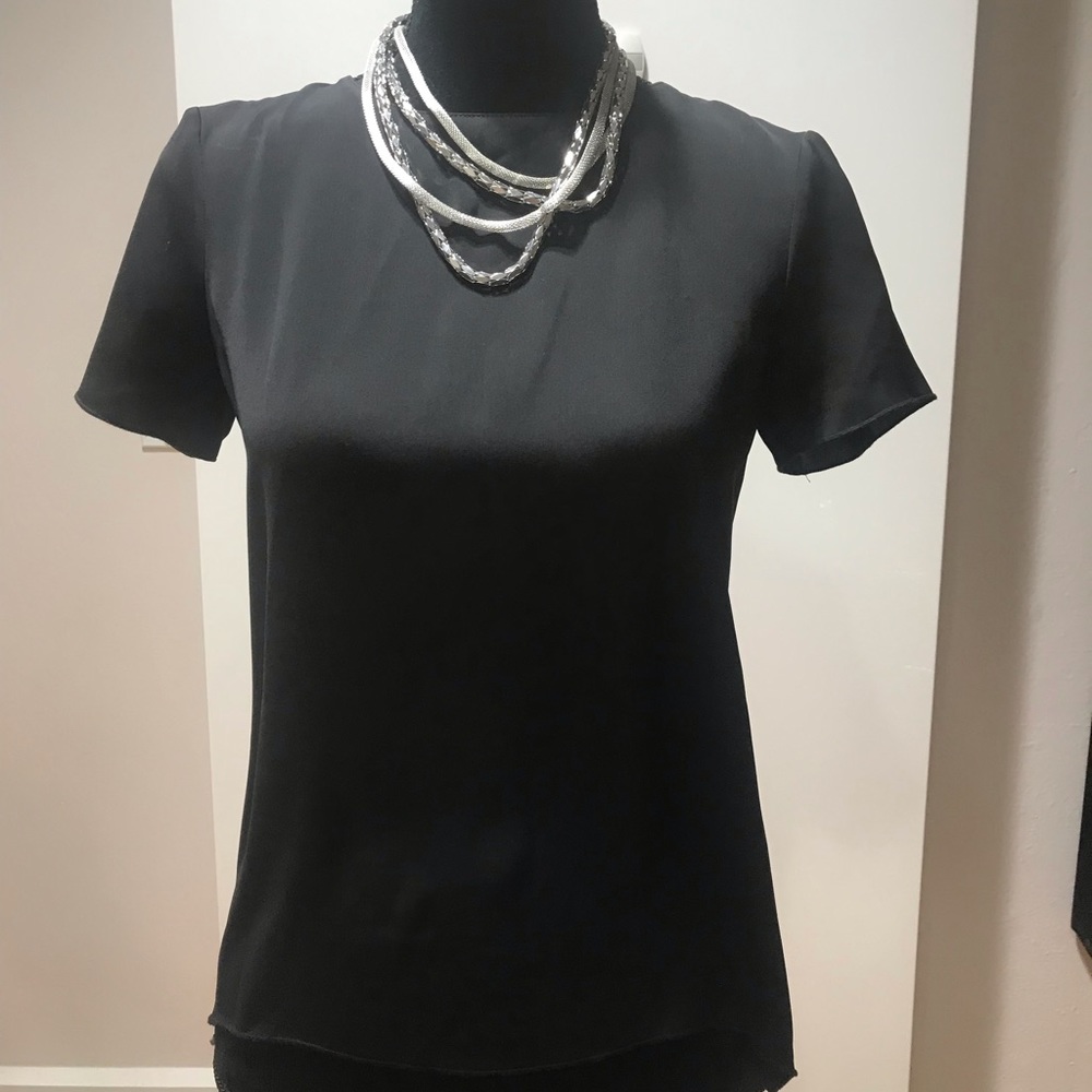 Zara High Low Satin Blouse